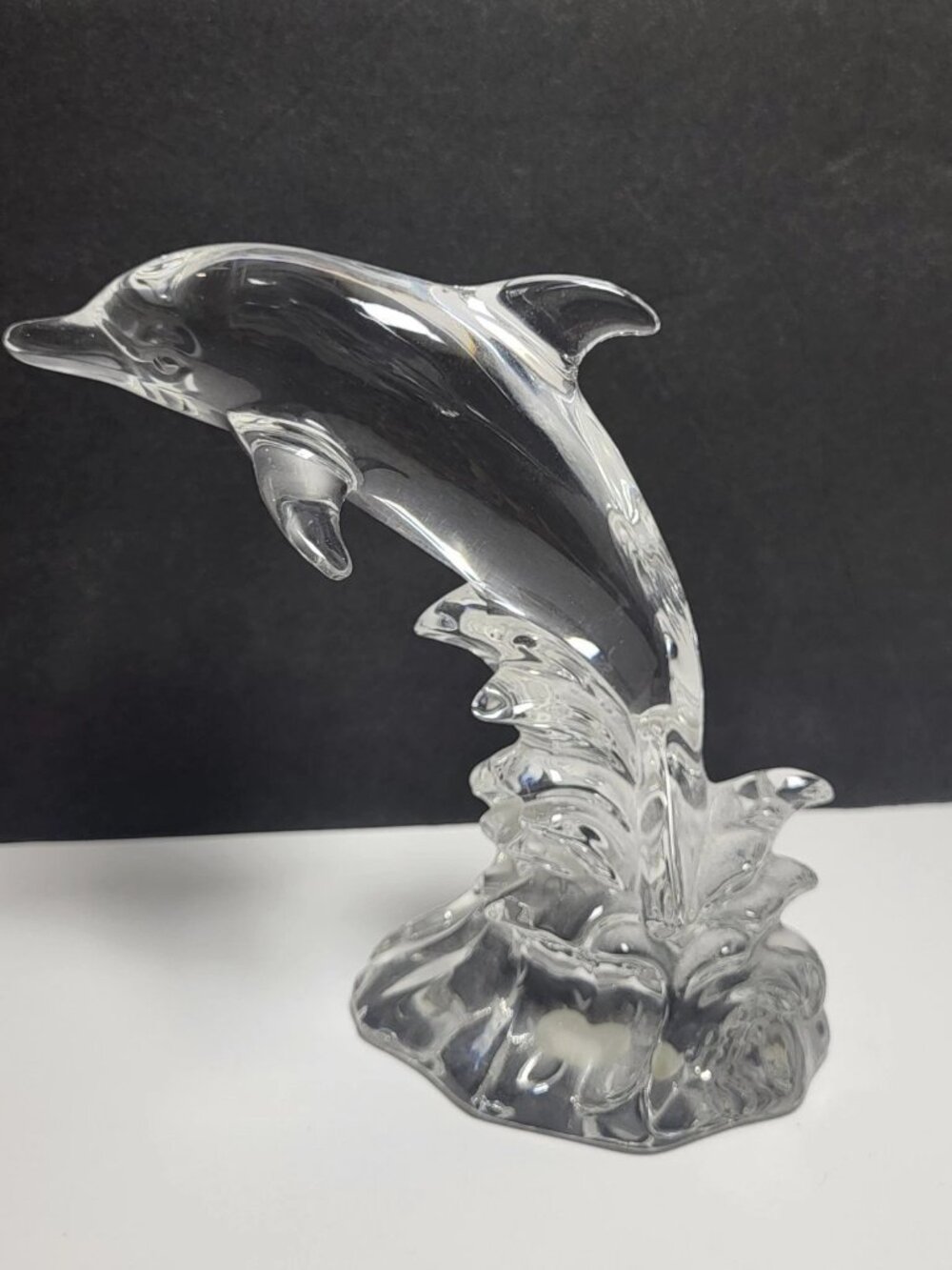 Vintage Princess House Wonders of The Wild 24% Lead Crystal Dolphin Figurine